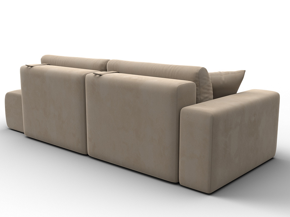 Диван прямой Лига-036 НПБ Модерн подлокотник слева (seven 729 бежевый)