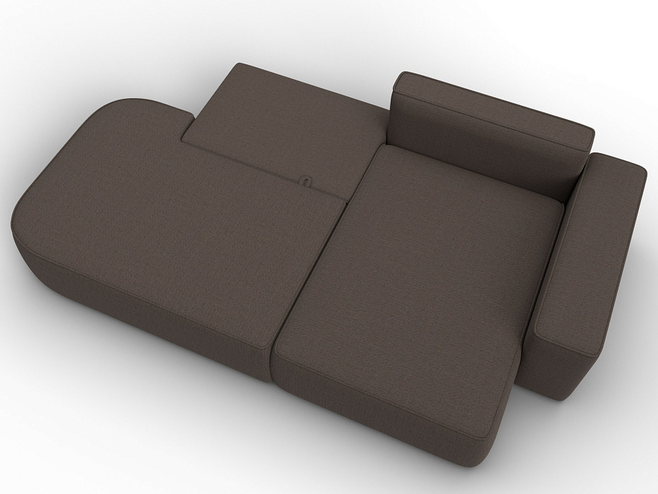 Диван угловой Лига-065 угол правый (амур 05 коричневый)