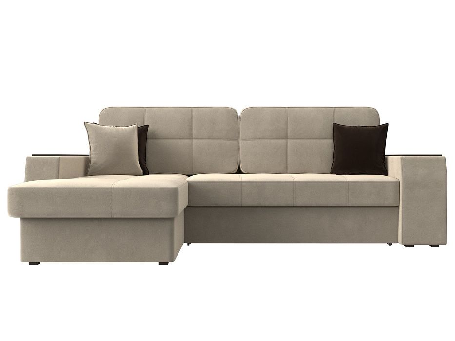 Диван угловой Брюссель левый угол (бежевый;коричневый)