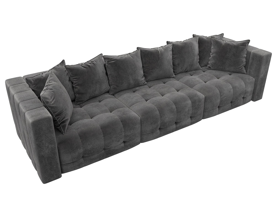 Диван прямой Лига-052 НПБ Лонг (tower 10 серый)