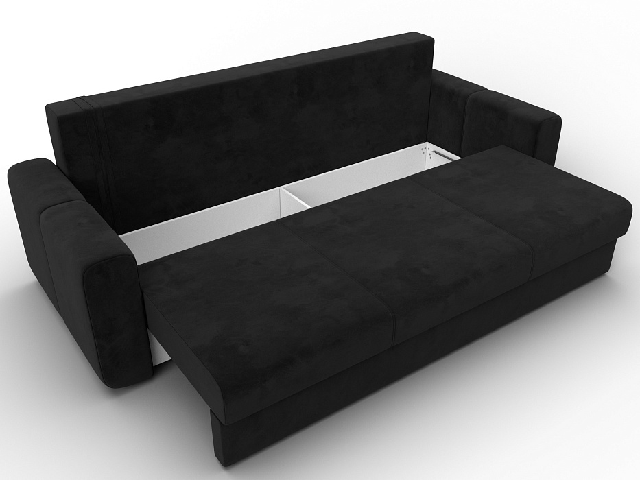 Диван прямой Лига-031 (seven 35 черный)
