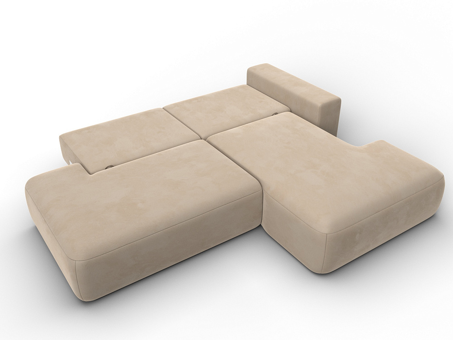 Диван угловой Лига-036 НПБ Модерн правый угол (seven 729 бежевый)