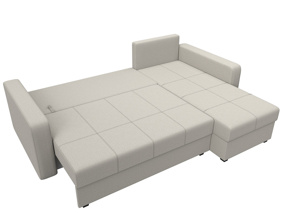 Диван угловой Ливерпуль Лайт правый угол (амур 02 бежевый)