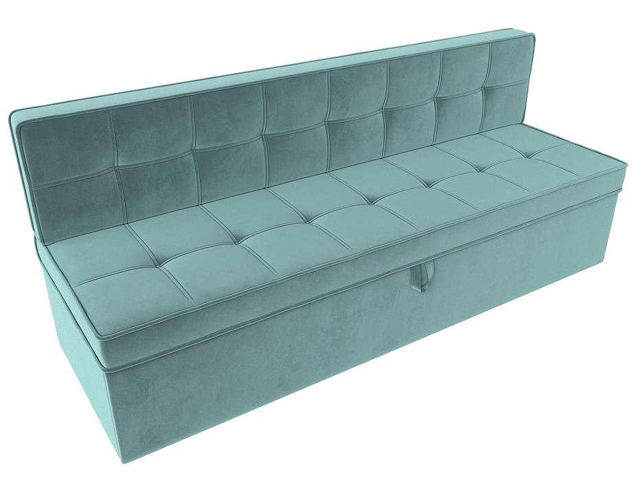 Диван кухонный прямой Техас (seven 113 бирюзовый)