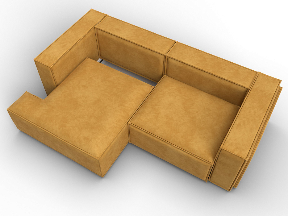 Диван угловой Лига-061 угол левый (brut 10 желтый)