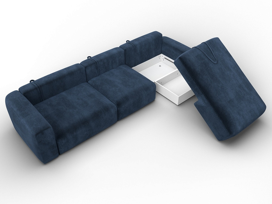 Диван угловой Лига-066 НПБ Лонг угол правый фото в интернет-магазине Лига Диванов