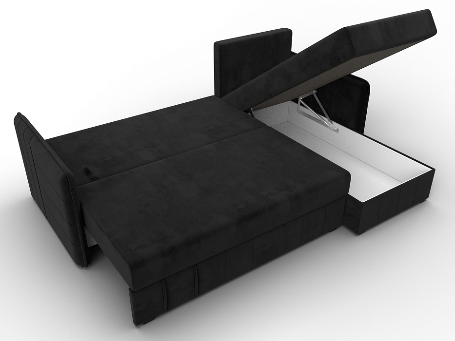 Диван угловой Слим угол универсальный (seven 35 черный)