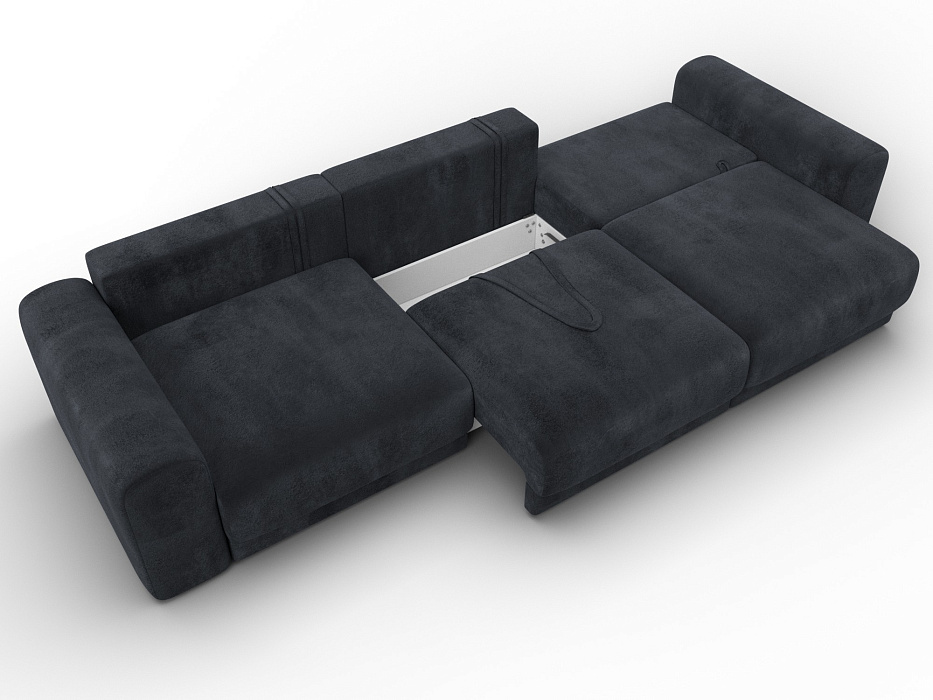 Диван прямой Лига-056 НПБ Лонг (tower 11 темно-серый)