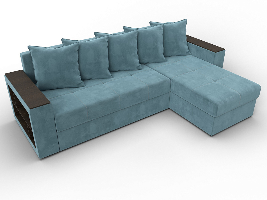 Диван угловой Дубай Лайт угол универсальный (seven 113 бирюзовый)