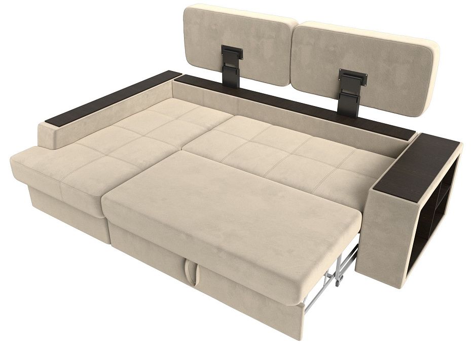 Диван угловой Брюссель левый угол (бежевый;коричневый)