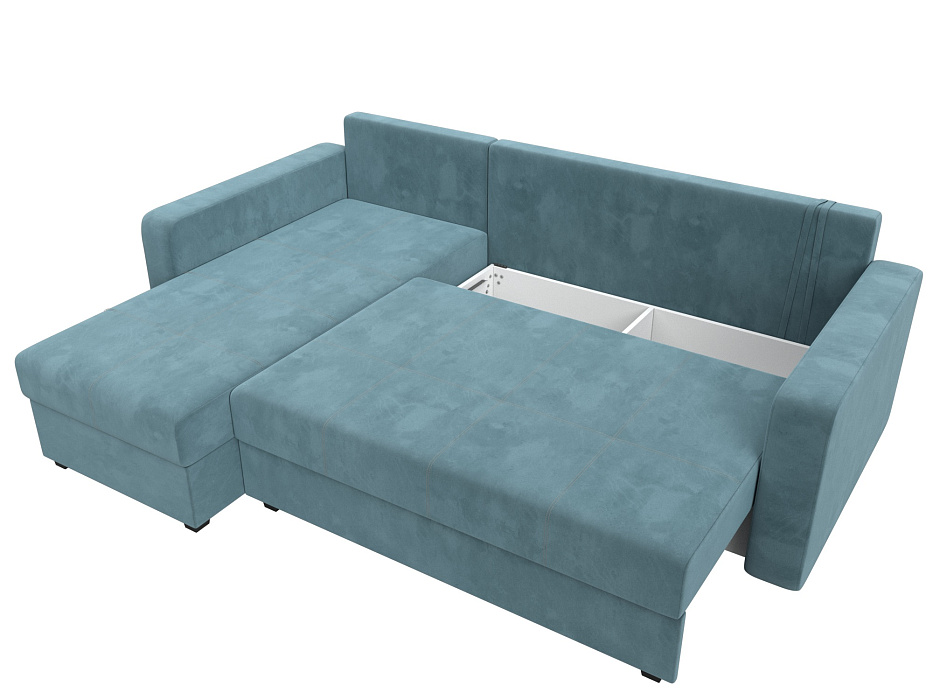 Диван угловой Ливерпуль Лайт левый угол (seven 113 бирюзовый)