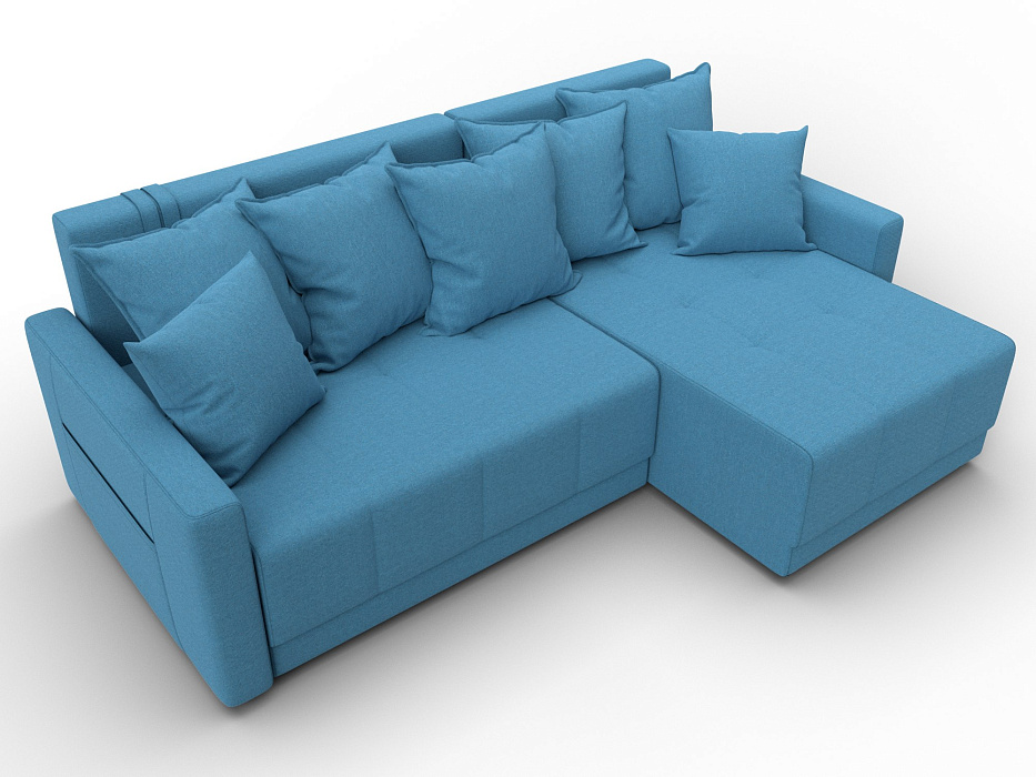 Диван угловой Лига-125 угол универсальный (амур 10 голубой)