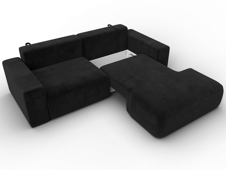 Диван угловой Лига-036 НПБ Классик правый угол (черный)