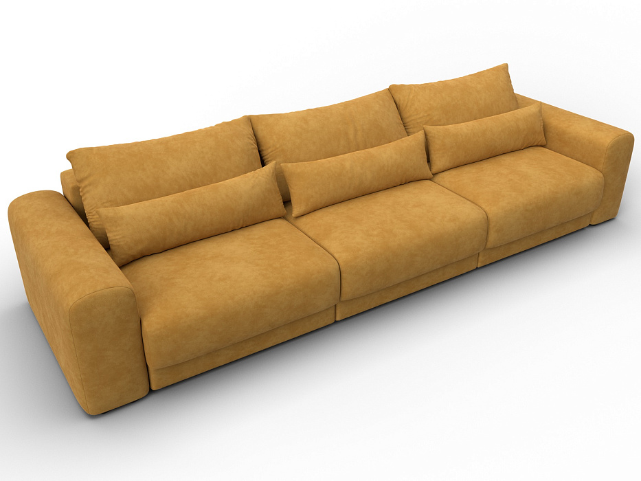 Диван прямой Лига-056 НПБ Лонг (brut 10 желтый)