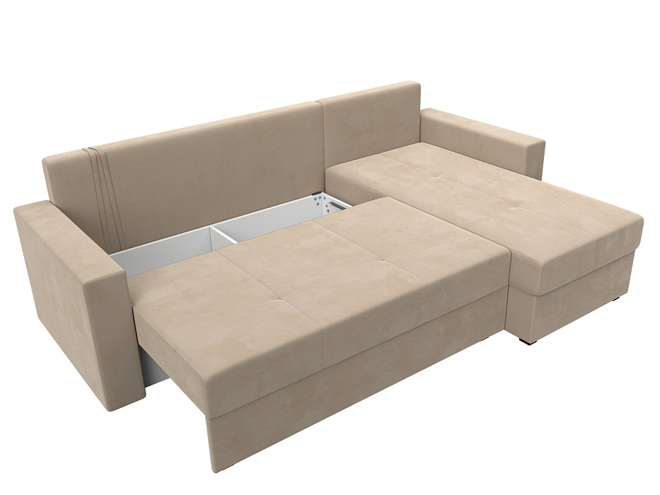 Диван угловой Верона Лайт правый угол (seven 729 бежевый)