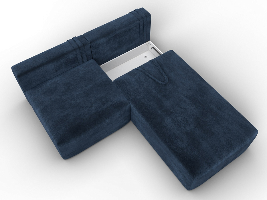 Диван угловой модульный Лига-060 НПБ угол универсальный (tower 13 синий)