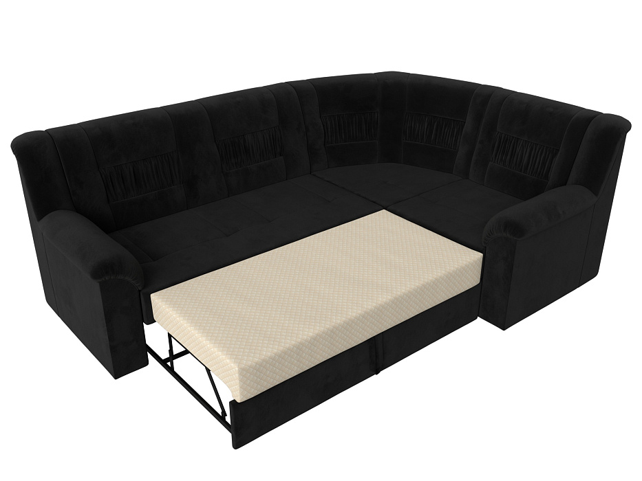 Диван угловой Карелия правый угол (seven 35 черный)