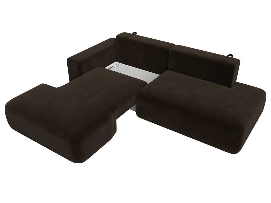 Диван угловой Лига-036 НПБ Модерн левый угол (коричневый)
