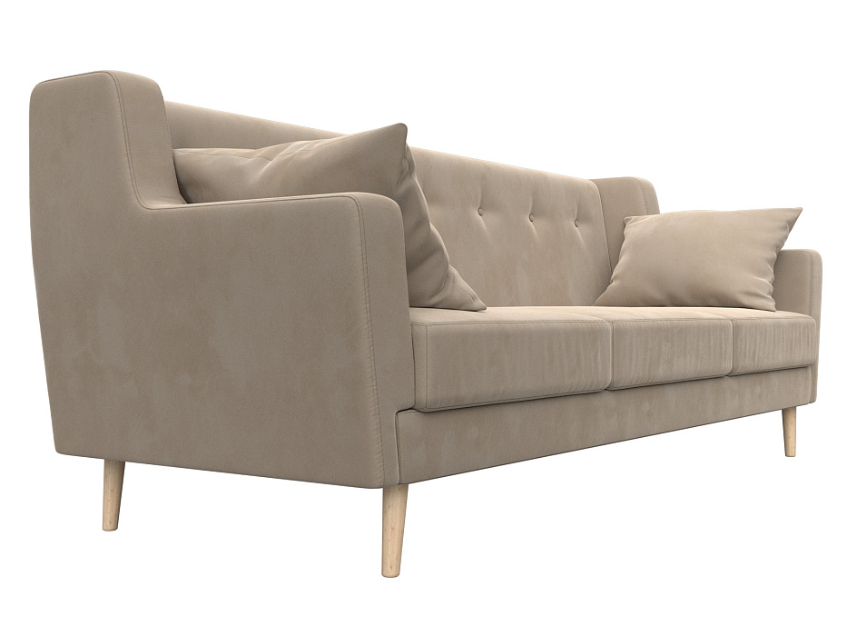 Диван кухонный прямой Брайтон 3 (seven 729 бежевый)