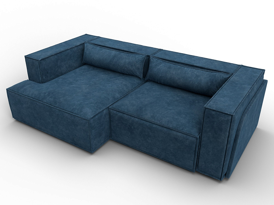 Диван угловой Лига-061 угол левый (brut 11 синий)