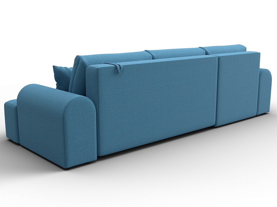 Диван угловой Лига-080 угол левый (амур 10 голубой)