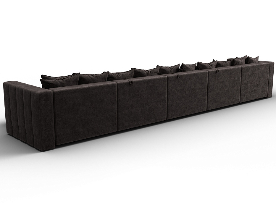 Диван П-образный Лига-052 НПБ МегаЛонг (brut 17 коричневый)