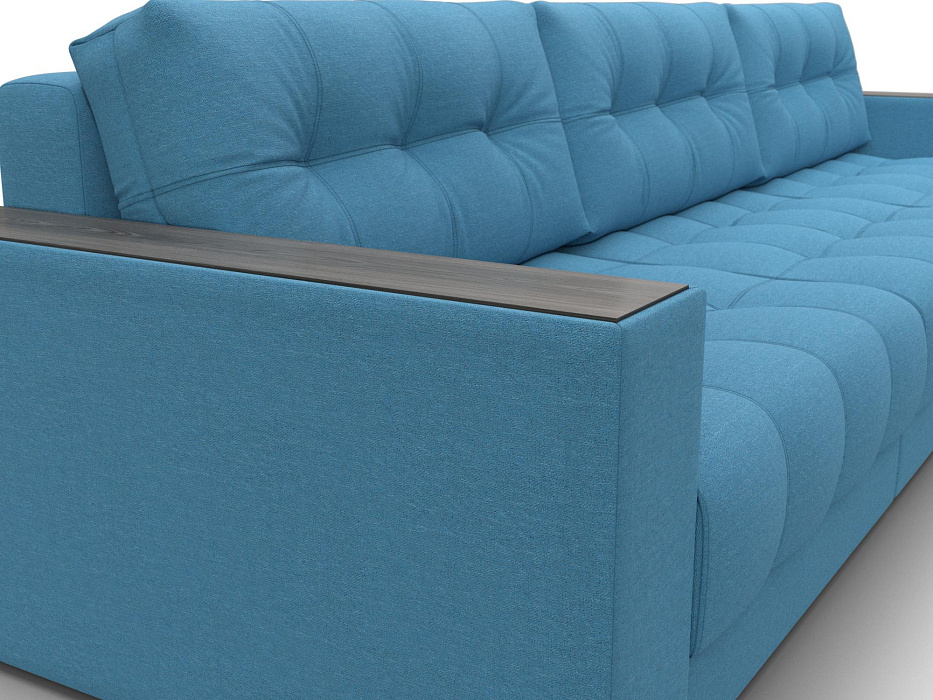 Диван прямой с декором Лига-049 НПБ Лонг (амур 10 голубой)