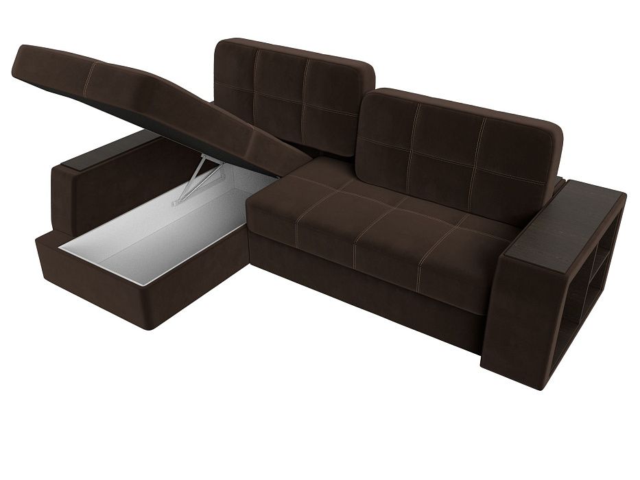 Диван угловой Брюссель левый угол (коричневый;бежевый)