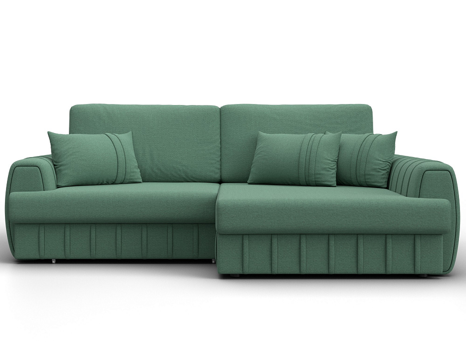 Диван угловой Лига-057 НПБ угол правый (амур 11 зеленый)