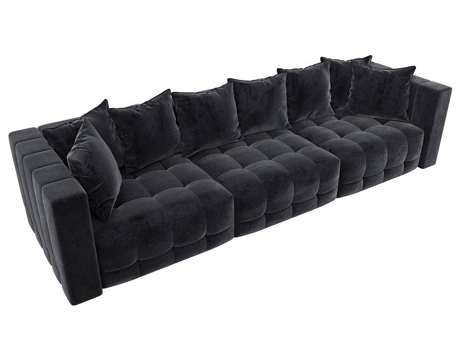 Диван прямой Лига-052 НПБ Лонг (tower 11 темно-серый)