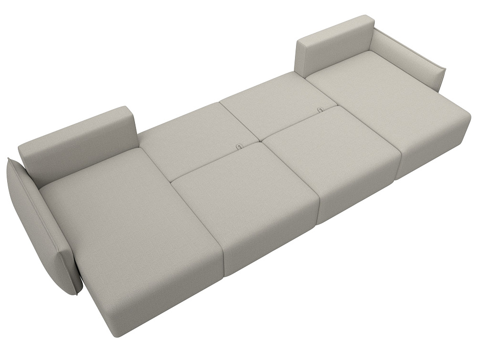 Диван П-образный Лига-051 НПБ Лонг (амур 02 бежевый)