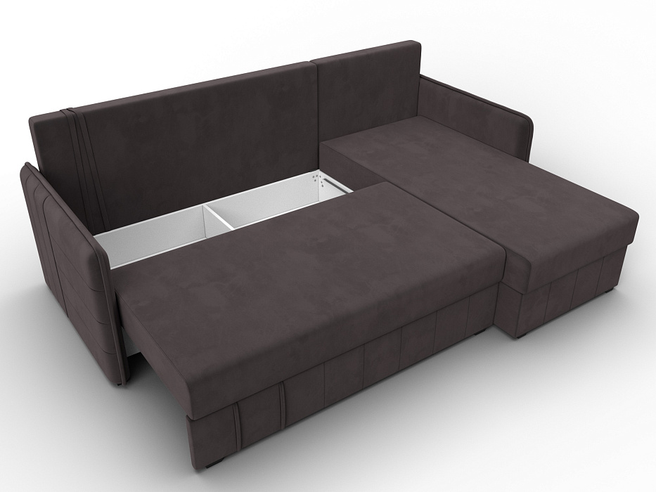 Диван угловой Слим угол универсальный (seven 727 коричневый)