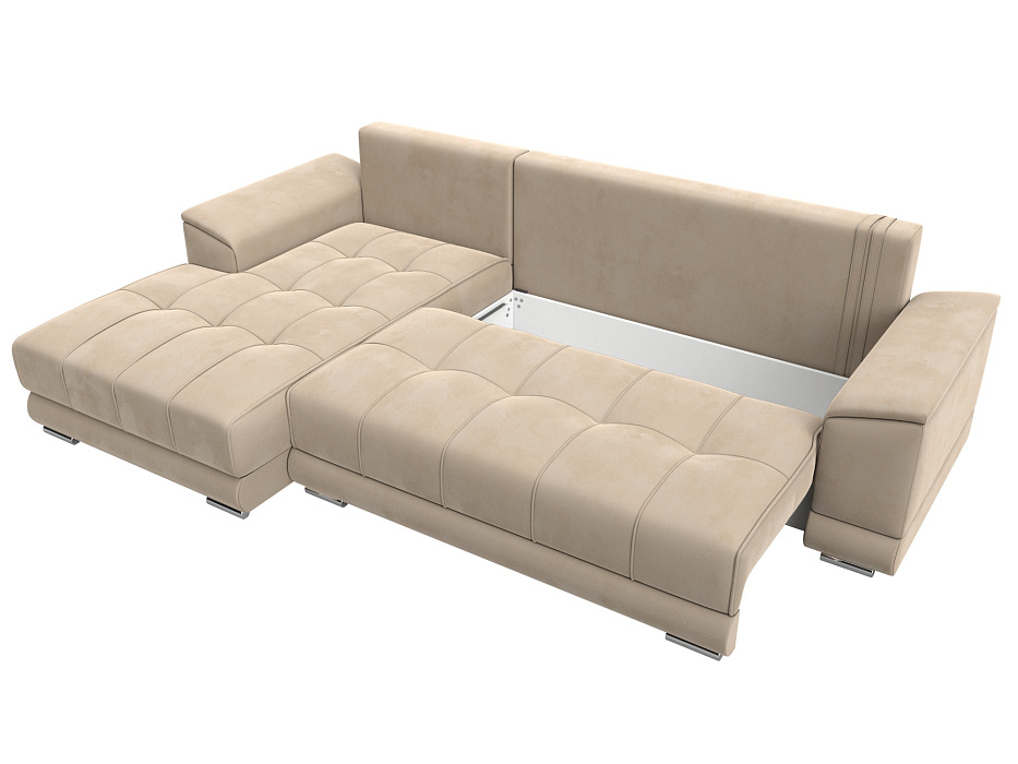 Диван угловой НордСтар левый угол (seven 729 бежевый)