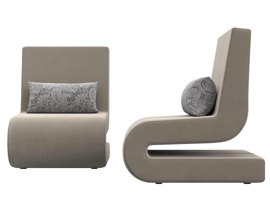 Кресло Волна (2 шт.) (бежевый;серый)