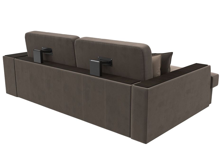 Диван угловой Брюссель левый угол (seven 727 коричневый;seven 729 бежевый)