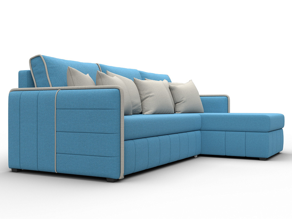 Диван угловой Лига-078 угол универсальный (амур 10 голубой;амур 02 бежевый)