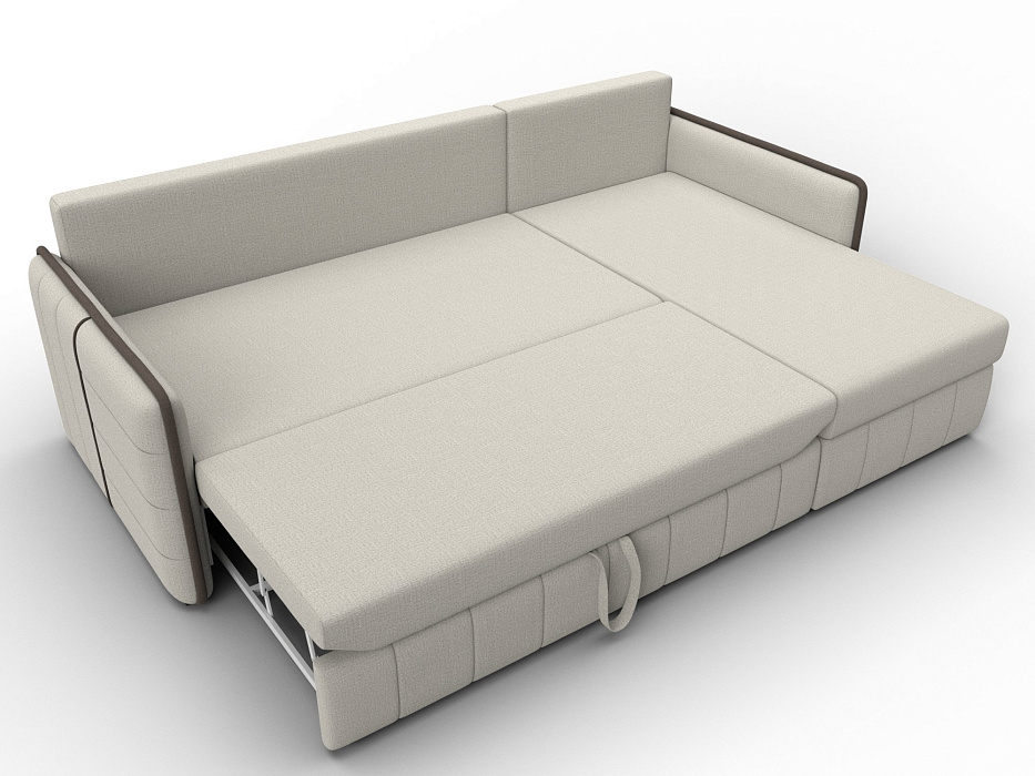 Диван угловой Лига-078 угол универсальный (амур 02 бежевый;амур 05 коричневый)