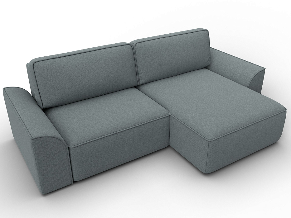 Диван угловой Лига-048 НПБ (амур 07 серый)