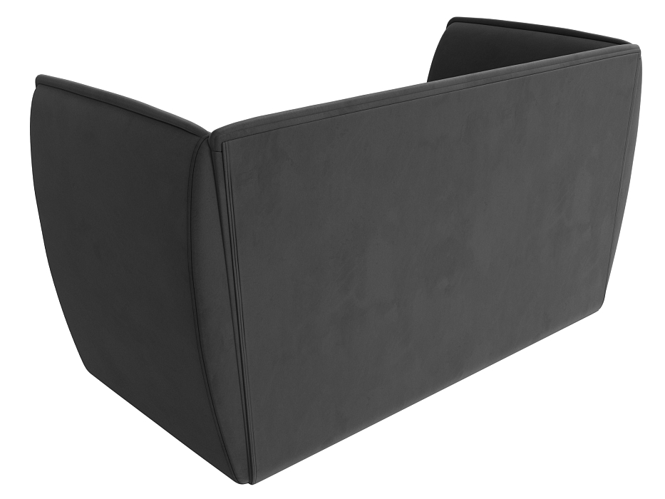 Диван кухонный прямой Бергамо 2-х местный (seven 17 серый)