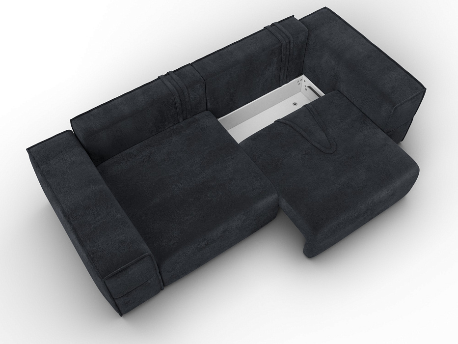 Диван прямой Лига-058 НПБ (tower 11 темно-серый)