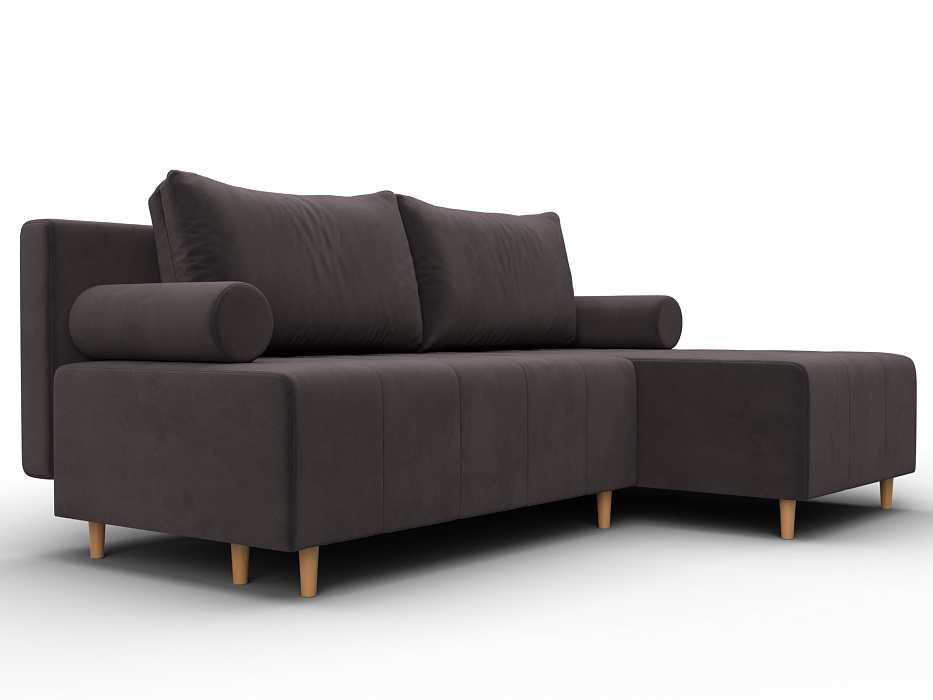 Диван угловой Лига-102 угол универсальный (seven 727 коричневый)