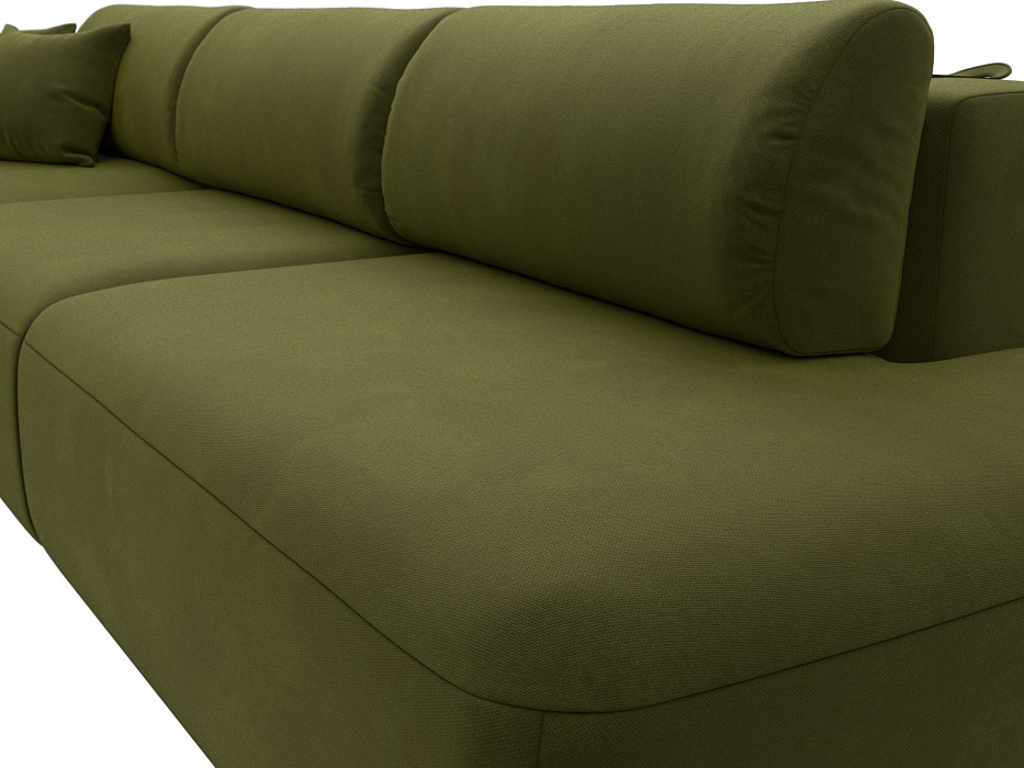 Диван угловой Лига-036 НПБ Модерн Лонг левый угол (зеленый)