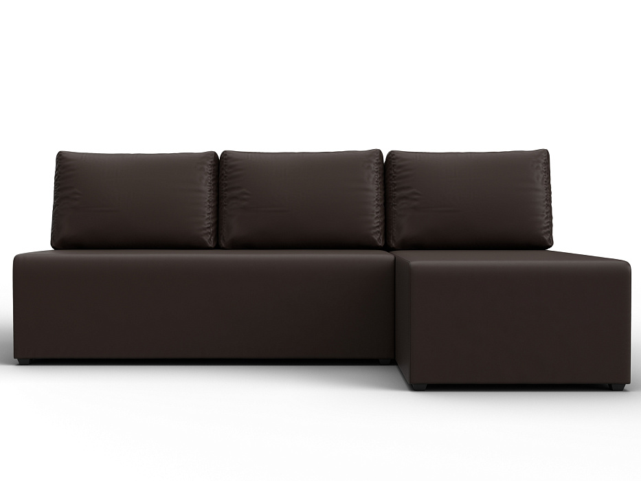 Диван угловой Поло правый угол (коричневый)
