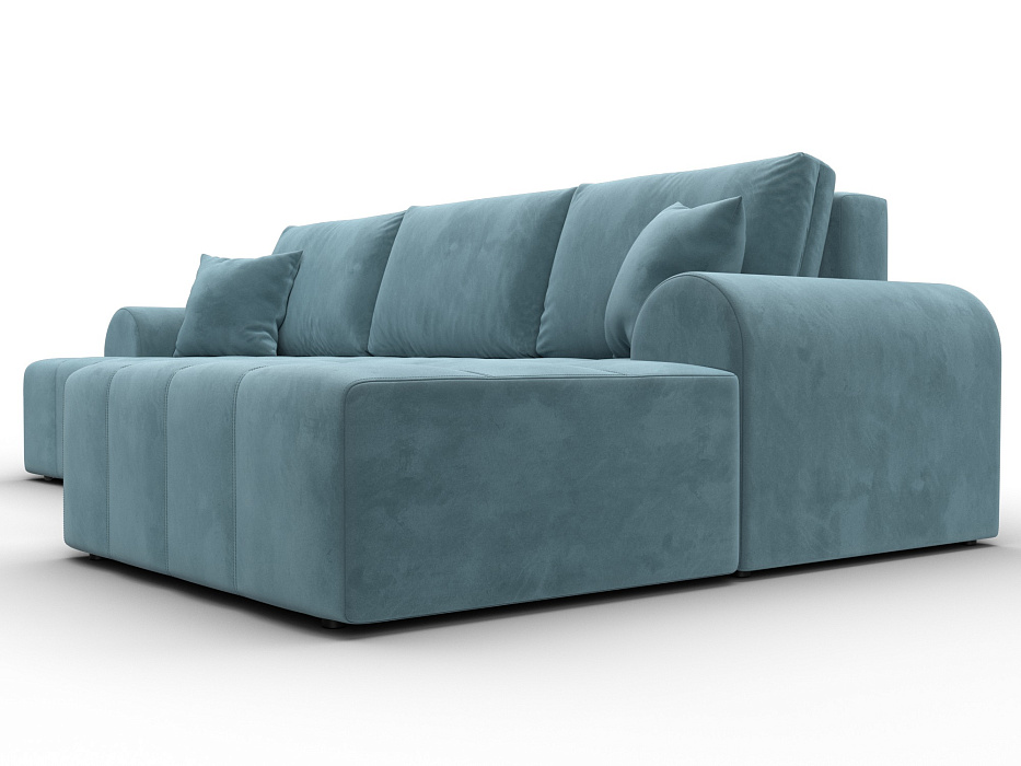 Диван угловой Лига-080 угол правый (seven 113 бирюзовый)
