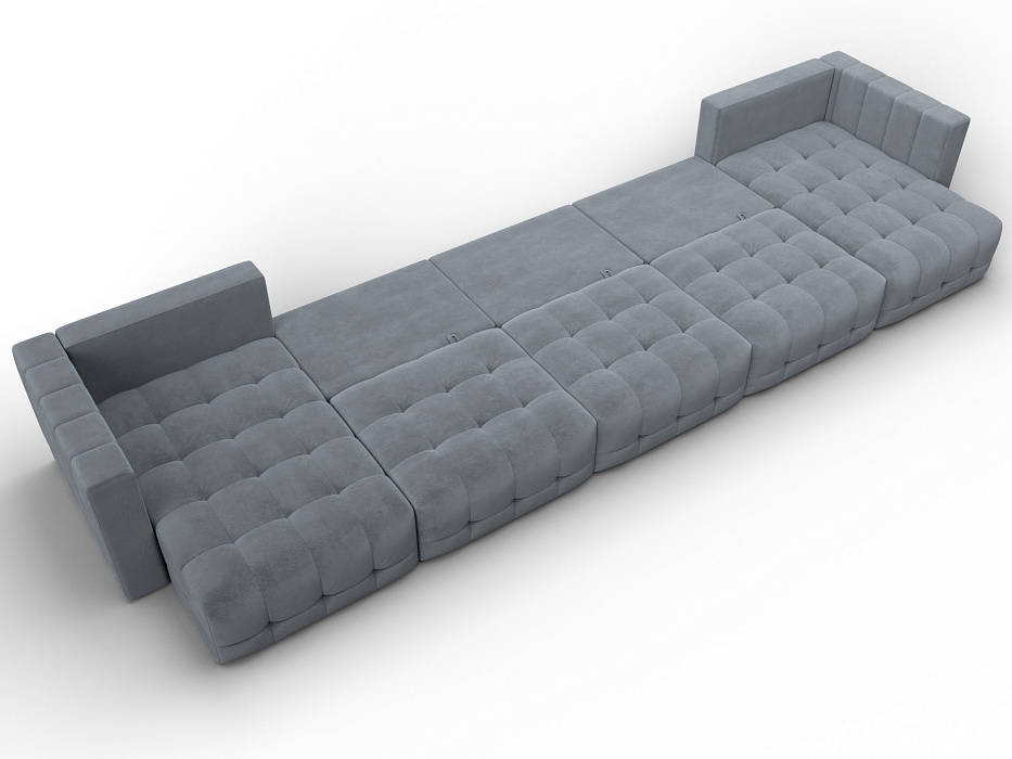 Диван П-образный Лига-052 НПБ МегаЛонг (tower 10 серый)