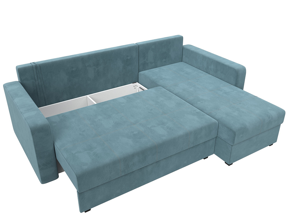 Диван угловой Ливерпуль Лайт правый угол (seven 113 бирюзовый)