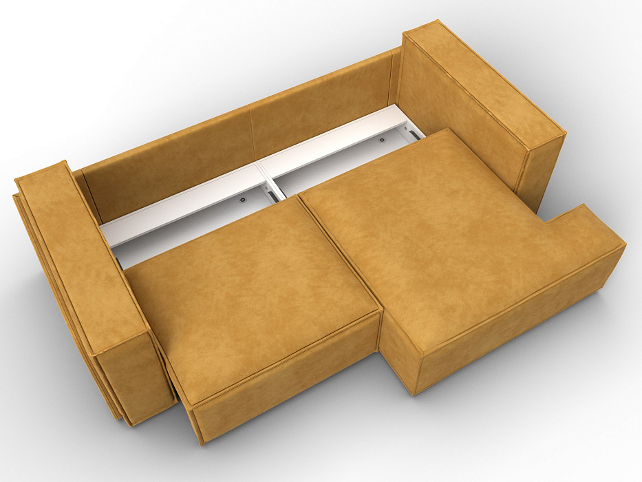 Диван угловой Лига-061 угол правый (brut 10 желтый)