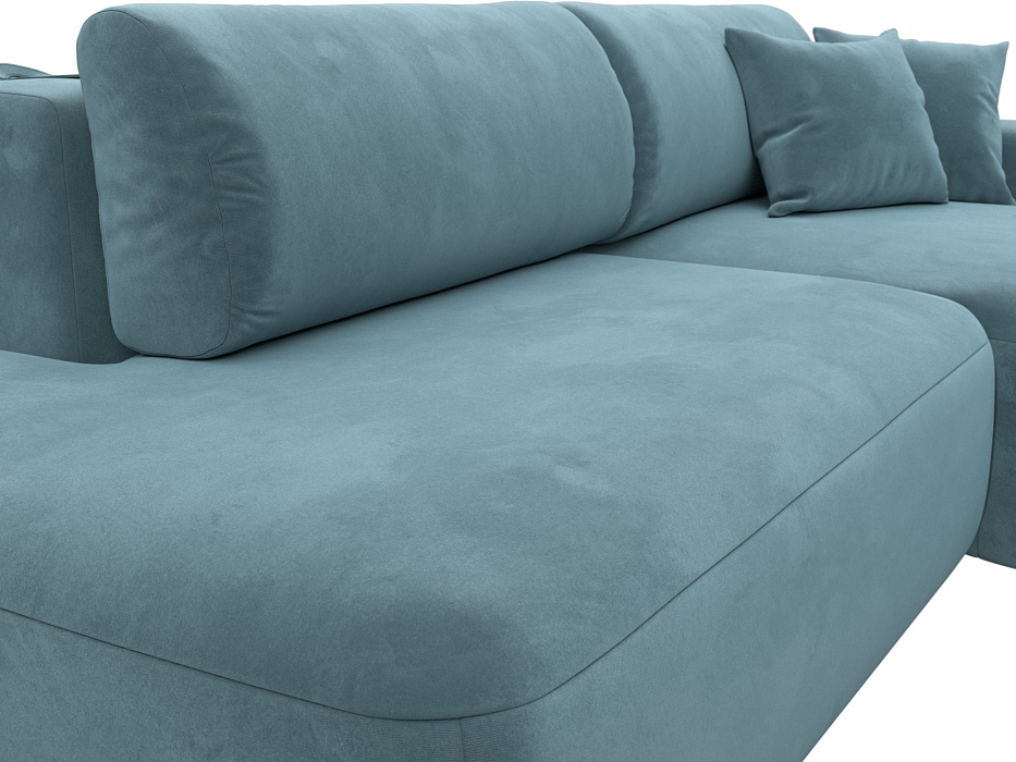 Диван угловой Лига-036 НПБ Модерн правый угол (seven 113 бирюзовый)