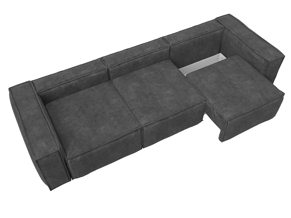 Диван прямой Лига-081 НПБ Лонг (brut 16 темно-серый)