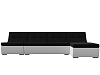 Угловой модульный диван Монреаль (черный\белый цвет)